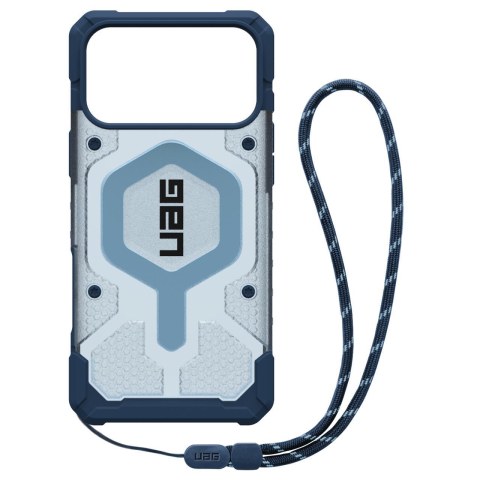 Laptop, Tablete & Telefoane - UAG Husa Pathfinder Clear MagSafe iPhone 17 Pro Blues Lanyard