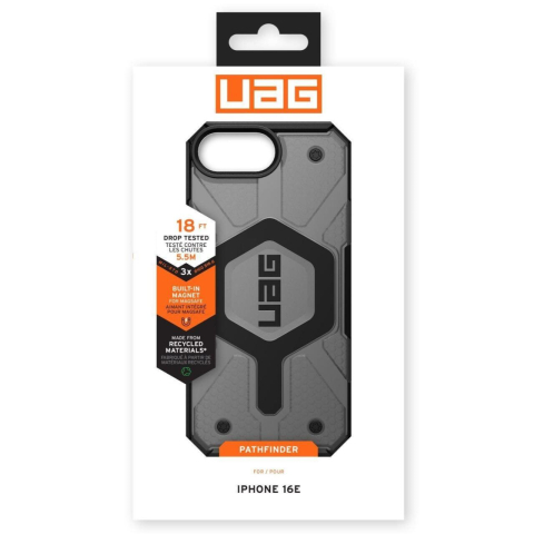 UAG Husa Pathfinder Clear MagSafe iPhone 17e / iPhone 16e Ash [10]