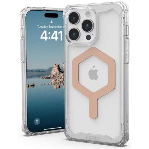 UAG Husa Plyo MagSafe Series iPhone 15 Pro Max Ice Rose Gold [10]