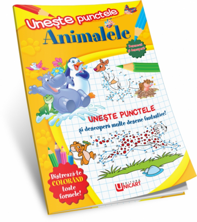 Cărți Educative, Activități - Carte de colorat cu desene, A4, 24 pagini, Animale - Micostore.ro