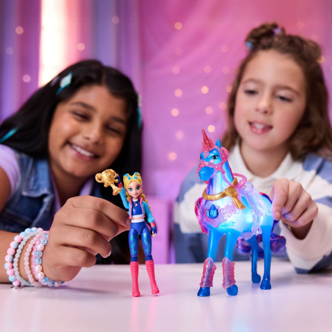 Unicorn academy set antreneaza si straluceste unicornul river si papusa isabel copii 4 ani - 10 ani [4]