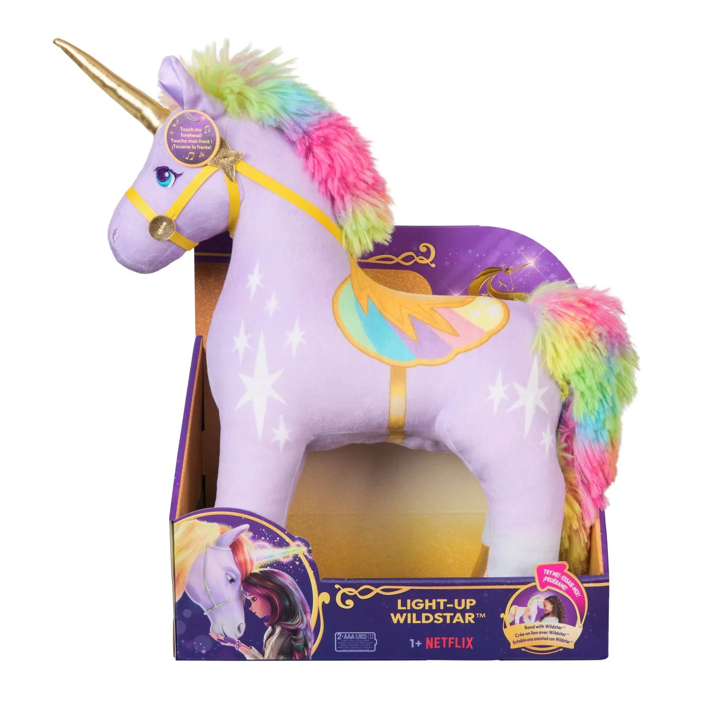 Jucării și Jocuri pentru copii - Unicorn academy unicornul wildstar de plus luminos 38cm, copii varsta 1 an pana la 5 ani