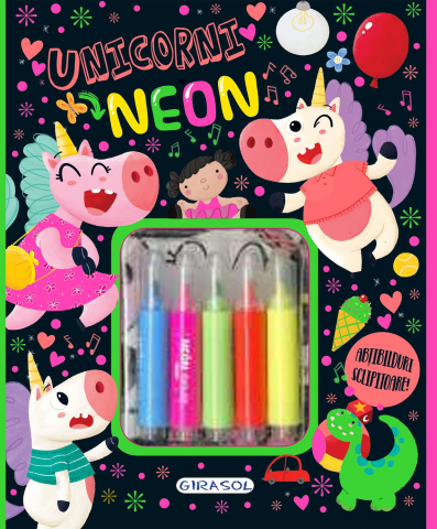 Cărți Educative, Activități - Unicorni  neon