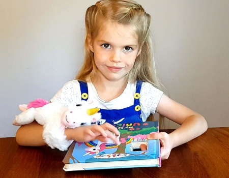 Unicornul Meu Stralucitor  - animalut de plus si carticica in limba engleza [2]