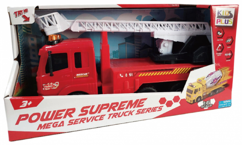 Vehicule cu lumini, sunete si frictiune, scara 1/6, 53 cm, autospeciala pompieri rosie [1]