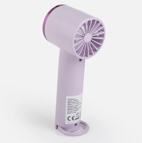 Ventilatoare si aer conditionat - Ventilator portabil de mana Lila, incarcare USB 16cm