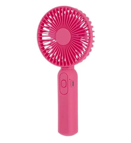 Casă, gradină și bricolaj - Ventilator portabil, de mana, mini reincarcabil Roz USB 19cm
