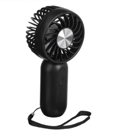 Casă, gradină și bricolaj - Ventilator portabil, de mana, negru cu 3 Viteze & USB 13.5cm