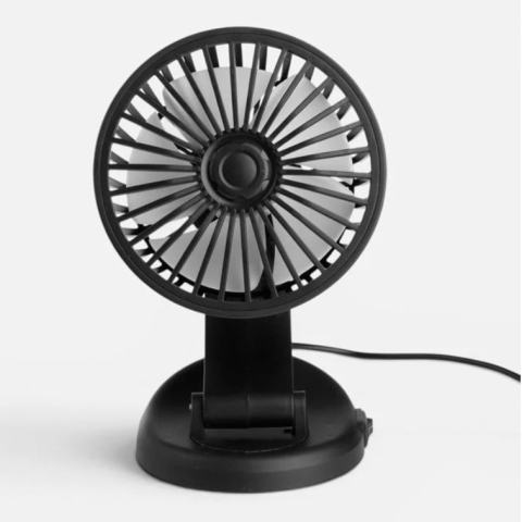 Ventilator portabil, mic, pentru masina, negru, cu USB [2]