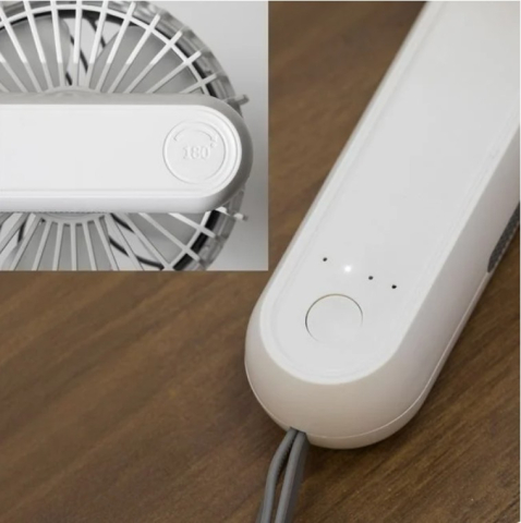 Ventilator Portabil Pliabil Alb cu USB 4W Ø21cm [1]