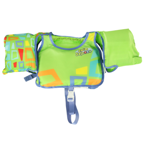 Jucării și Jocuri pentru copii - Vesta de inot cu maneci pentru Copii, Reglabila, Swim Safe, Verde, 3-6 Ani