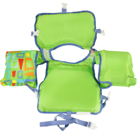 Vesta de inot cu maneci pentru Copii, Reglabila, Swim Safe, Verde, 3-6 Ani [1]