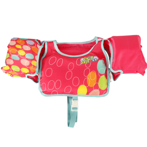 Jucării și Jocuri pentru copii - Vesta de inot cu maneci pentru Copii, Reglabila, Swim Safe, Roz, 3-6 Ani
