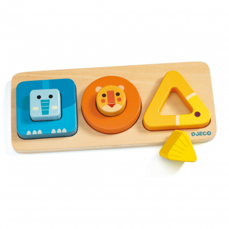 Jucării și Jocuri pentru copii - Volubasic, Jucarie Sortator Montessori, Puzzle stratificat, Djeco