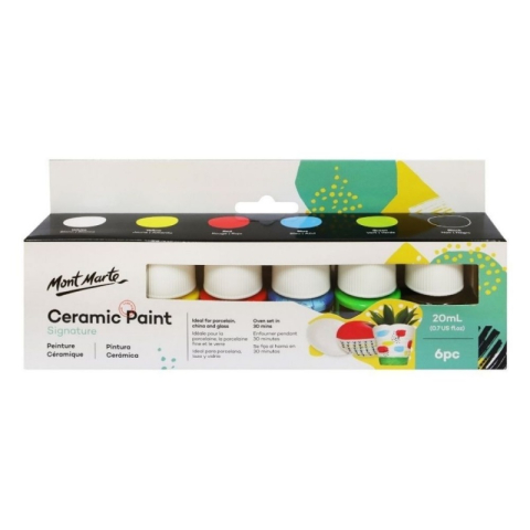 Art & Craft si Artizanat - Vopsea lichida Mont Marte PMHS0023, pentru ceramica, 6x20ml