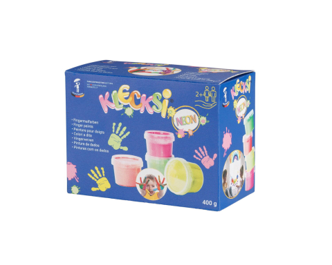 Vopsea pentru pictura cu degetele - 4 culori neon [2]