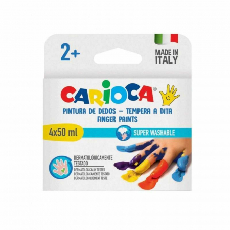 Pictură cu degetele, Vopsea Baby Finger Paint - Vopsea de pictat cu degetele pentru copii Carioca Baby Finger Paint.