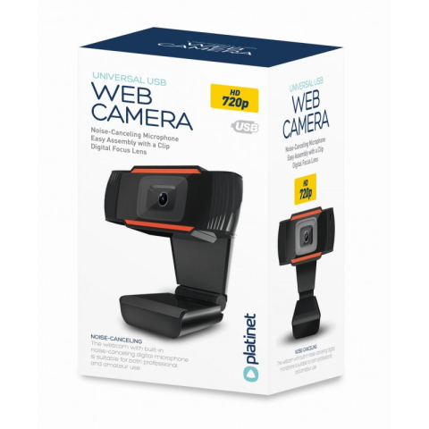 Webcam  720p HD Platinet PCWC720, USB, cablu 1.5m, microfon digital, negru [1]