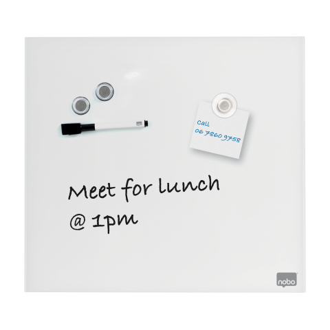Whiteboard magnetic sticla 30*30 cm+accesorii diamond nobo [1]