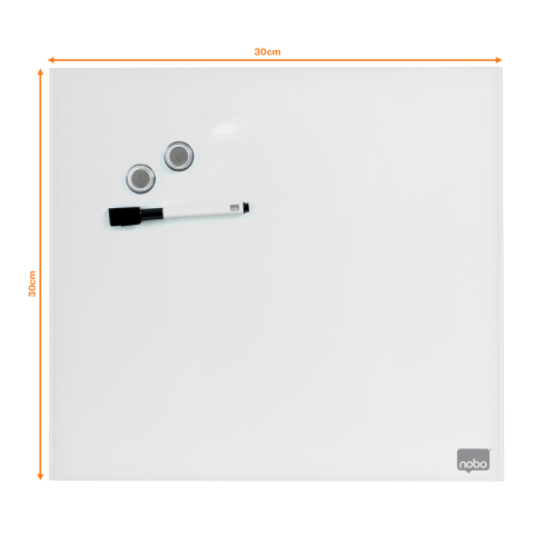 Whiteboard magnetic sticla 30*30 cm+accesorii diamond nobo [2]