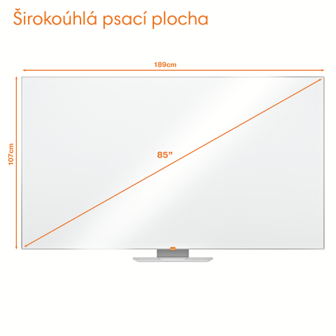 Whiteboard magnetic widescreen 85"(1894*1071mm) nano clean nobo [1]