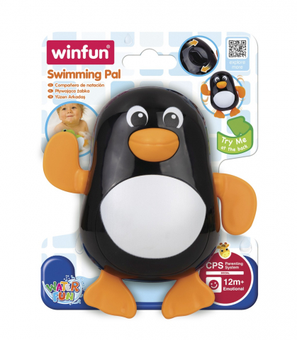 Jucării și Jocuri pentru copii - Winfun jucarie de baie pinguinul inotator, varsta de la 1 an la 5 ani