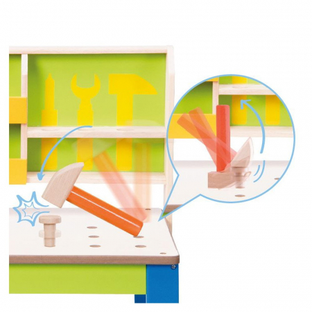 Work Bench, banc de lucru cu scule, Wonderworld, 3-7 ani [3]