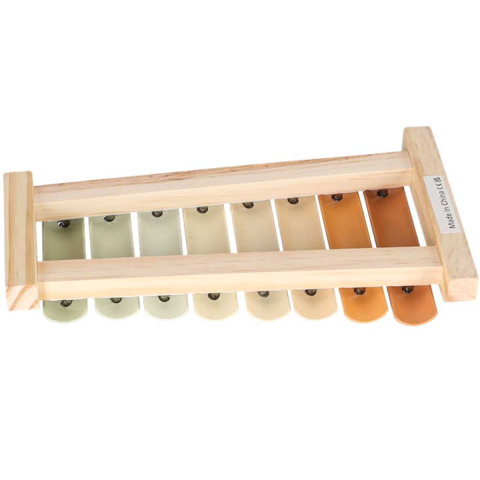 Xilofon Educational din Lemn pentru Copii, Instrument Muzical Colorat cu Baghete, 8 Note [3]