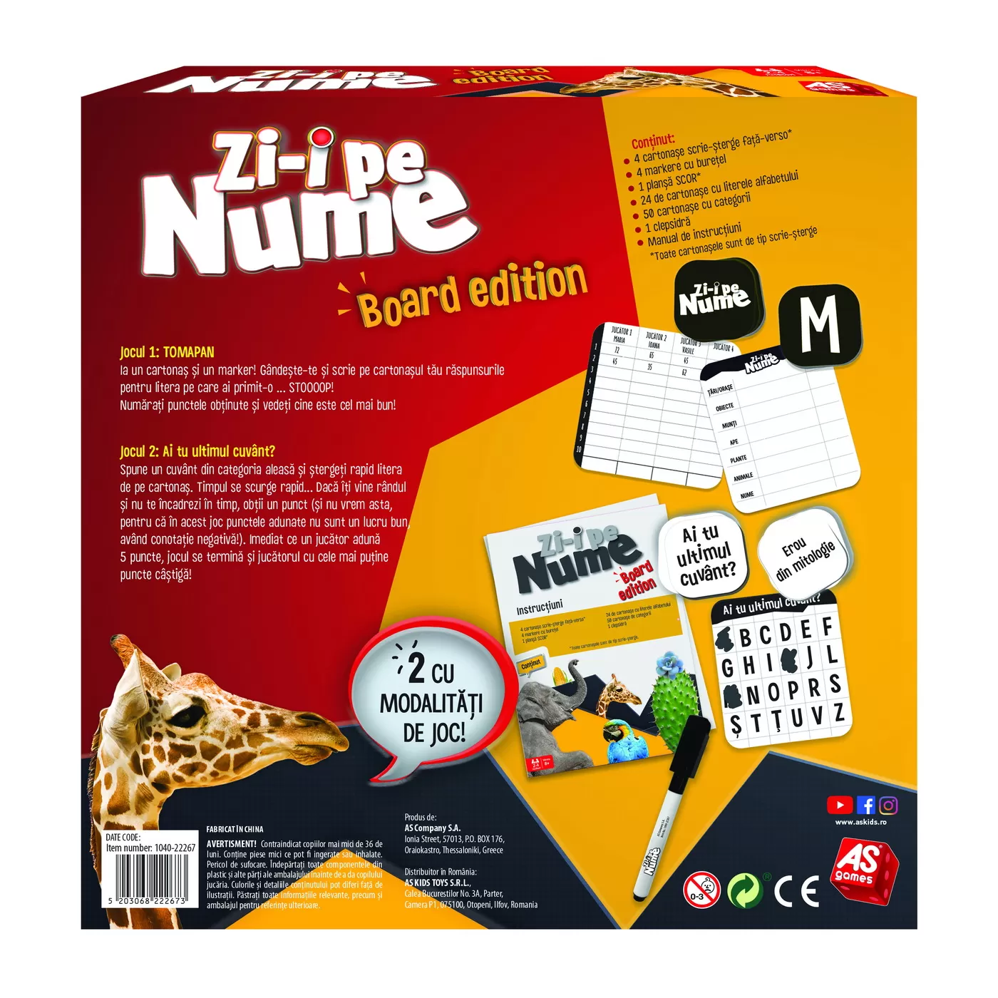 Zi-i pe nume! Board Edition, Joc de societate, 8 ani+, varsta de la 8 ani la +15 ani [3]