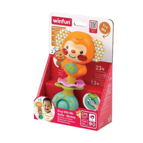 Zornaitoare maimuta canta cu mine pentru bebelusi, winfun, varsta de la 0 luni la 2 ani [1]