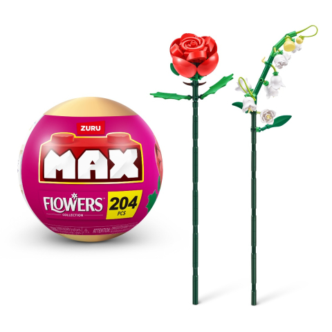 Zuru Max - Set de constructie, Flori de gradina, diverse modele copii varsta 3 ani + [7]