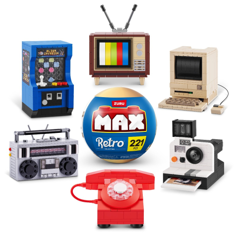 Jucării și Jocuri pentru copii - Zuru Max - Set de constructie, Retro, diverse modele copii varsta 3 ani +