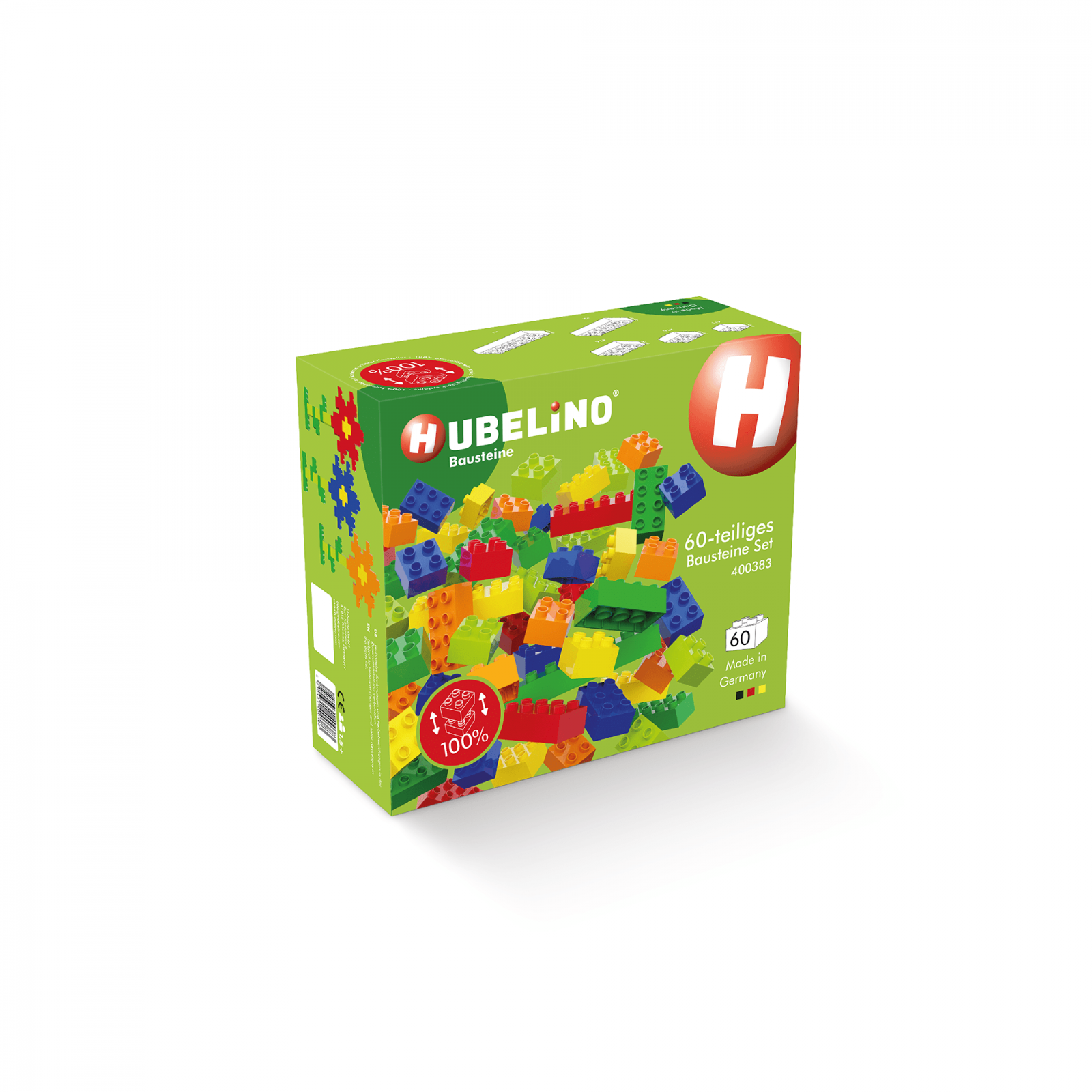 Cuburi de construit colorate pentru copii Hubelino (60 piese) de la ...