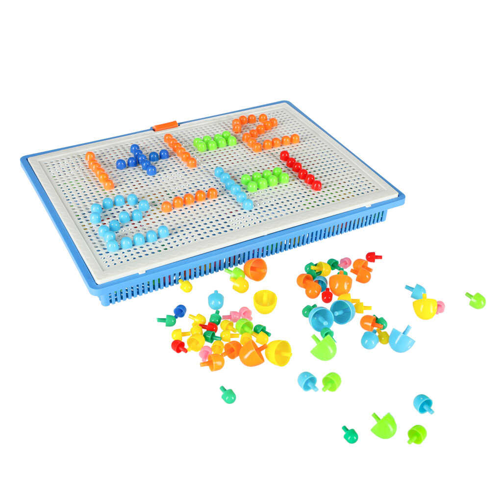 moz◇ Joc Puzzle Creativ Mozaic cu 296 Pioneze si Pini Colorati - Micostore