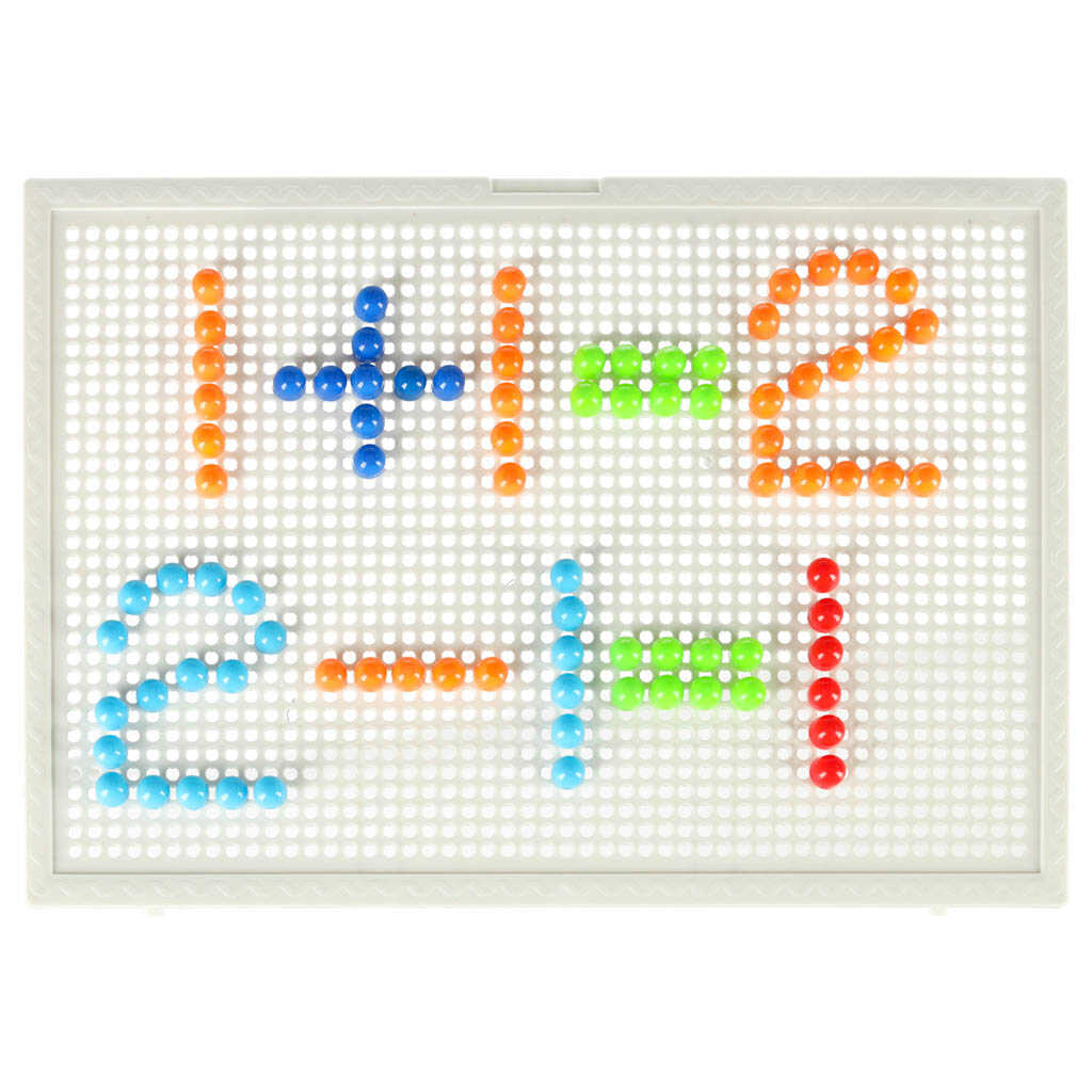 Joc Puzzle Creativ Mozaic cu 296 Pioneze si Pini Colorati - Micostore