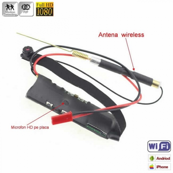 Microcameră Video Spion HD Wireless Integrabilă | IP P2P Wi-Fi |1080p, 32GB | MCSWP2P1080P [3]