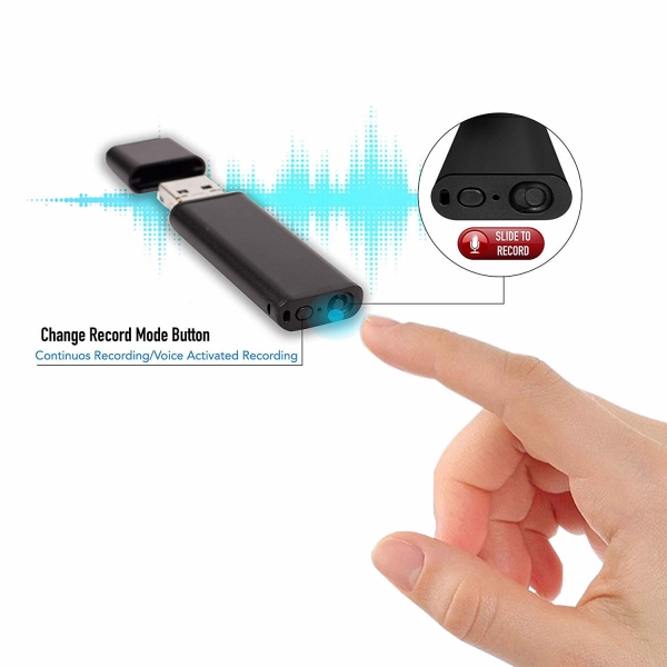 Reportofon Spy, Funcție de Activare Vocală, Autonomie 26 Ore, 8Gb Memorie – 94 de Ore, UltraSlim [1]