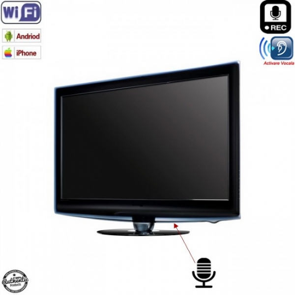 Reportofon Spion Profesional Integrat in Televizor cu Activare Vocala + Wi-Fi + Ascultare Live pe Internet [1]