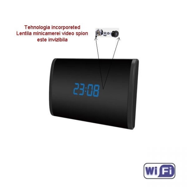 Microcamera Ip spion mascata in ceas de birou [2]