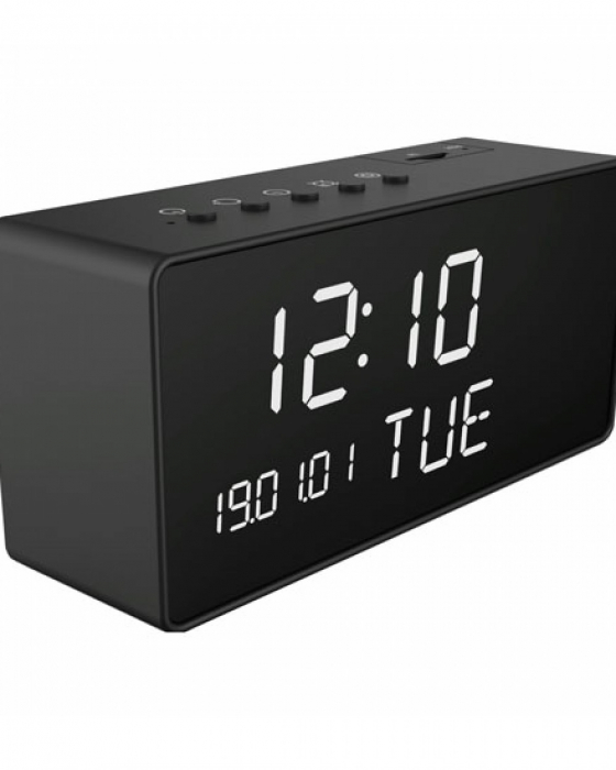 Ceas de birou cu Microcamera Wi-Fi IP Wireless Spy HD Smart, Detector de Miscare, Night Vision, 64GB, CCSWIIP31 [1]