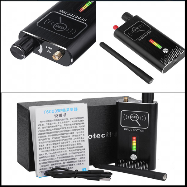 Detector Ultraprofesional de Camere Video Spion, Microfoane si Localizatoare GPS, 8.7 GHz, MAXPROTECT08, Husa Antiascultare Bonus [8]