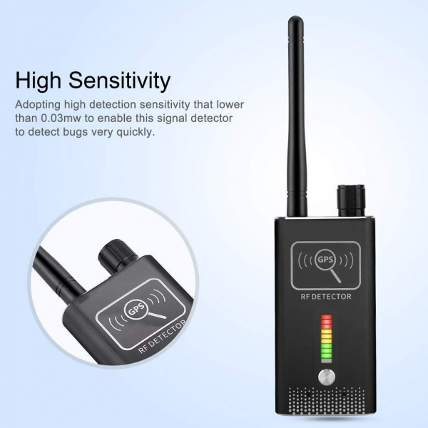 Detector Ultraprofesional de Camere Video Spion, Microfoane si Localizatoare GPS, 8.7 GHz, MAXPROTECT08, Husa Antiascultare Bonus [3]