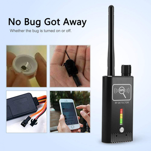 Detector Ultraprofesional de Camere Video Spion, Microfoane si Localizatoare GPS, 8.7 GHz, MAXPROTECT08, Husa Antiascultare Bonus [5]