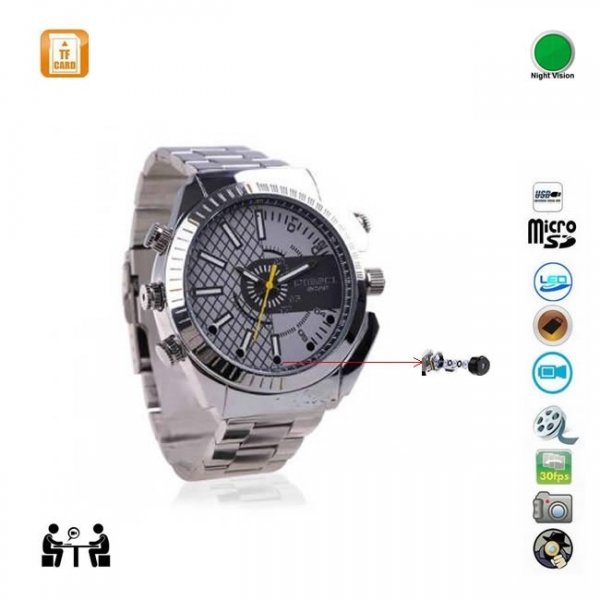 Camera video spy 4032 x 3024 FULL HD  cu infrarosu in ceas de mana JSIRSD89 [2]