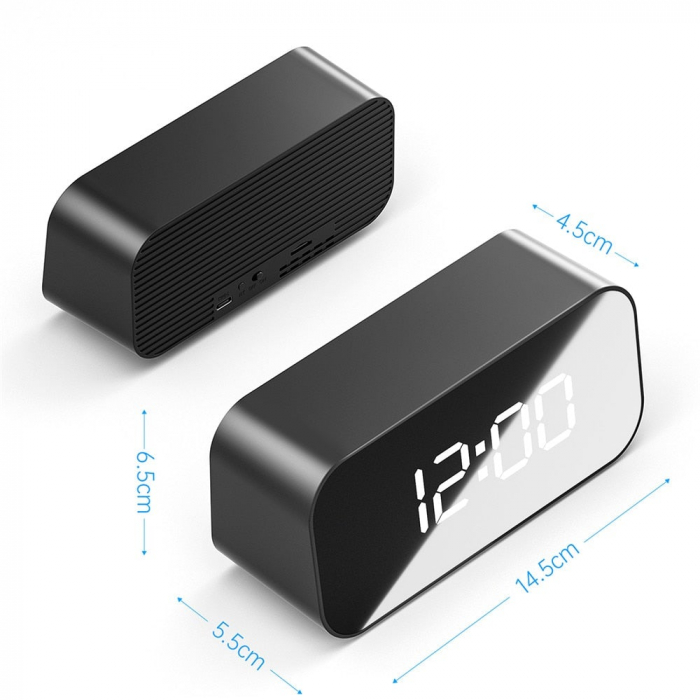 Camera video Integrata in Ceas de Birou cu Rezolutie 4K, IP WI-FI, P2P, 128GB si Senzor de Miscare [4]