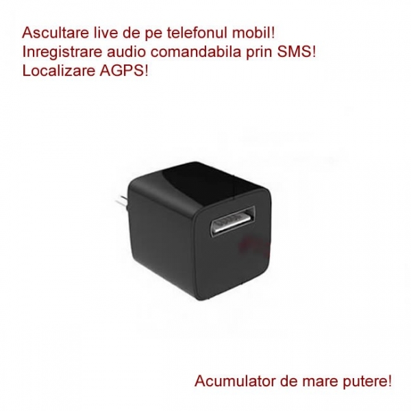 Microfon spy HIBRID cu reportofon 2400 de ore + microfon gsm cu detectie voce + agps [2]