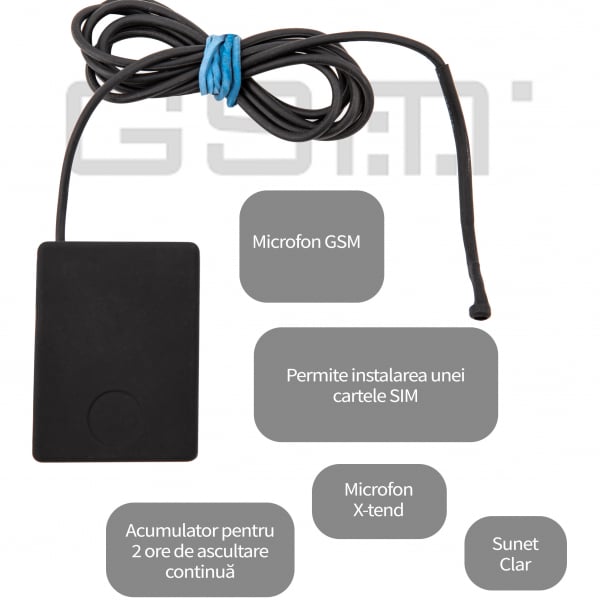 Microfon GSM Profesional spionaj auto cu AGPS pentru supraveghere masina X-tend EAR-AUTO [2]