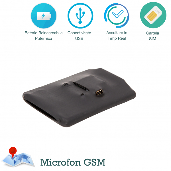 Microfon GSM Spion Profesional cu Autonomie 20 de Zile | Ascultare în Timp Real de pe Telefon [1]