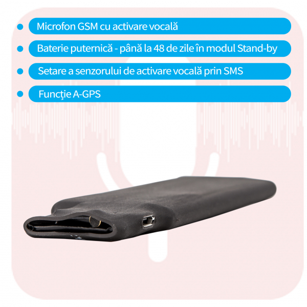 Modul Microfon Gsm pentru Spionaj in Timp Real cu Functie de Activare Vocala + Localizare in 20 Secunde, MN11MAX+ [2]