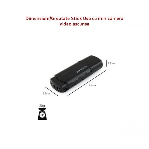 Camera video cu filmare pe timp de noapte ascunsa in stick USB de memorie [3]